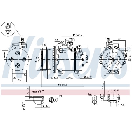 Compresseur De Clim Pour Fiat Sedici Suzuki Swift III SX4