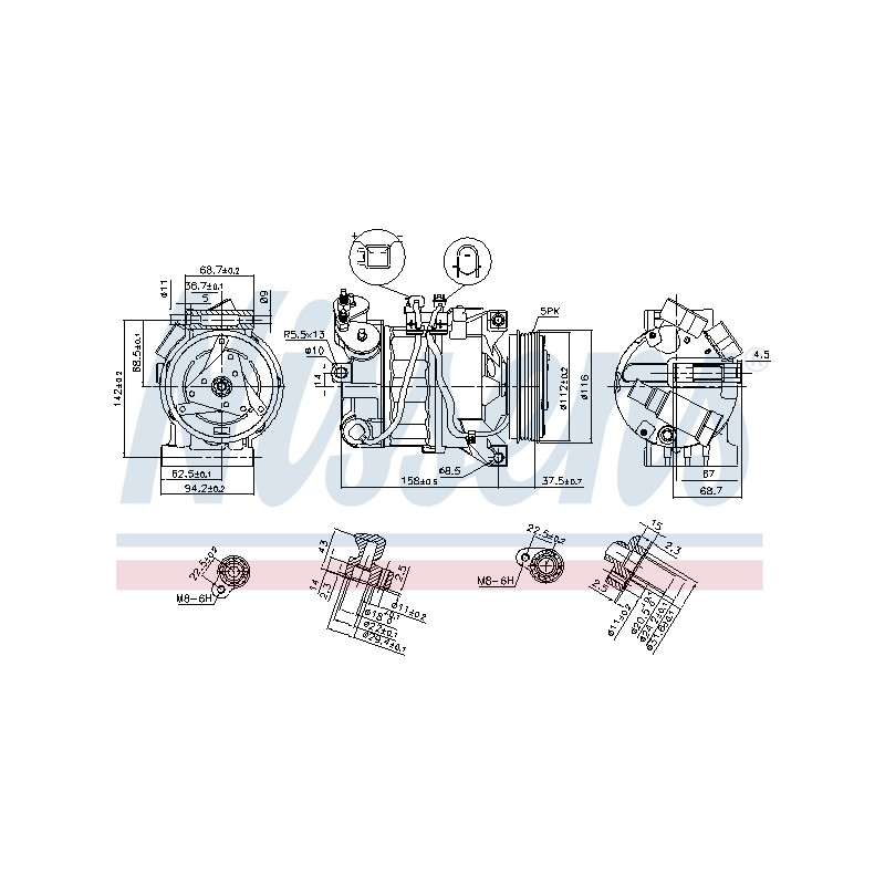 Compresseur De Clim Pour Ford Mondeo IV S-Max Volvo S80 II V70 III XC60 I Van