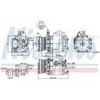 Compresseur De Clim Pour Ford Tourneo Transit 6T1619D629BC