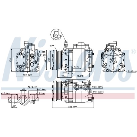 Compresseur De Clim Pour Ford Tourneo Transit 6T1619D629BC