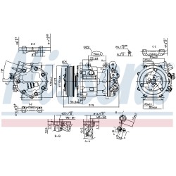 Compresseur De Clim Pour Peugeot 407 508 I 607 Citroën C5 II III C6