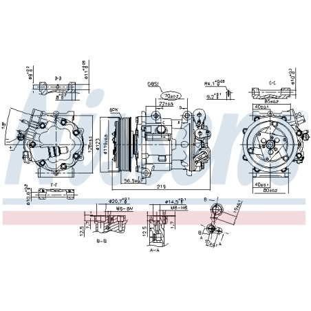 Compresseur De Clim Pour Peugeot 407 508 I 607 Citroën C5 II III C6