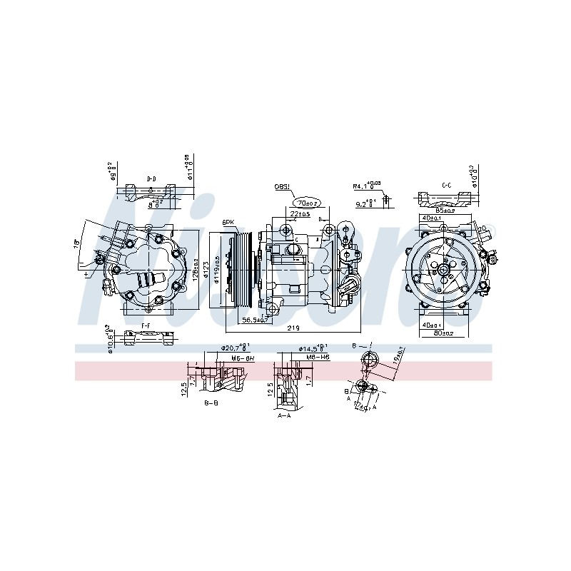 Compresseur De Clim Pour Peugeot 407 508 I 607 Citroën C5 II III C6