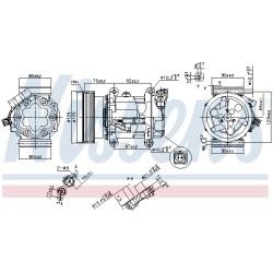 Compresseur De Clim Pour Renault Clio III Kangoo Modus Twingo II Wind Nissan
