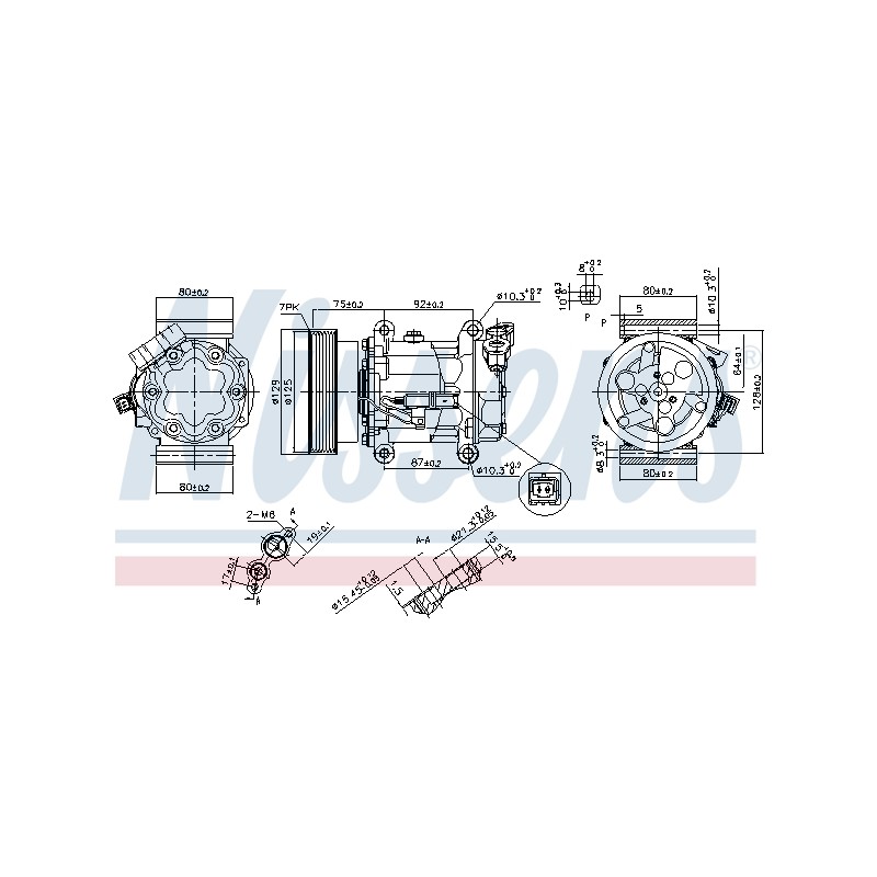 Compresseur De Clim Pour Renault Clio III Kangoo Modus Twingo II Wind Nissan
