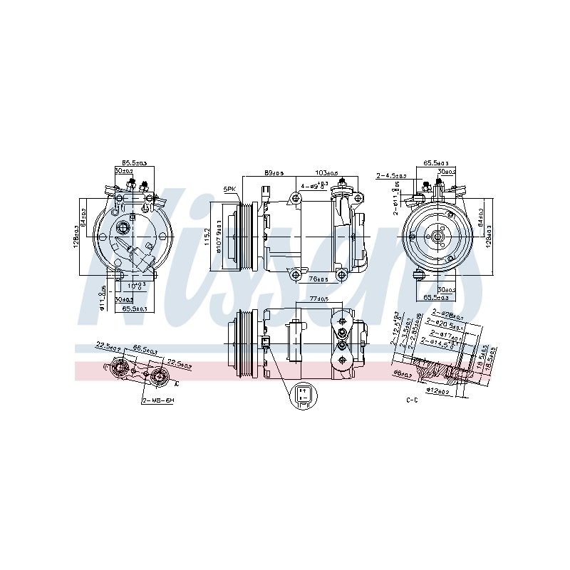 Compresseur De Clim Pour Ford Focus II Kuga I Volvo C30 C70 II S40 V50