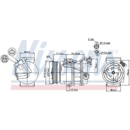 Compresseur De Clim Pour Renault Laguna III 8200720417 8200898810