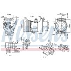 Compresseur De Clim Pour Ford C-Max Focus II 1744999 1870517 4M5H19D629AA