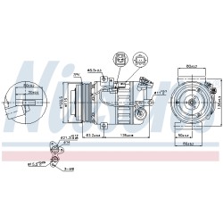 Compresseur De Clim Pour Renault Laguna III Nissan X-Trail Van