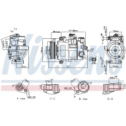 Compresseur De Clim Pour Audi A4 A5 A6 Q5 4F0260805AR 8E0260805BQ 8E0260805BR