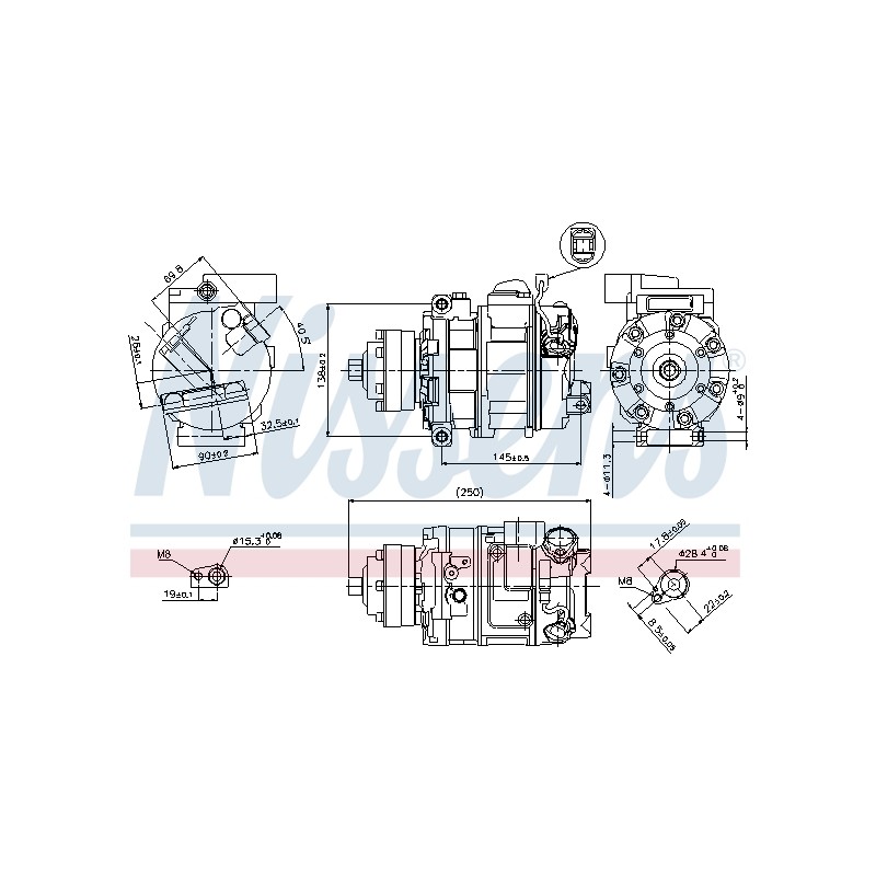 Compresseur De Clim Pour VW Audi Lamborghini 4F0260805AD 4F0260805AH 4F0260805AK