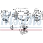 Compresseur De Clim Pour Opel Chevrolet Vauxhall 13250608 13271268 13346489