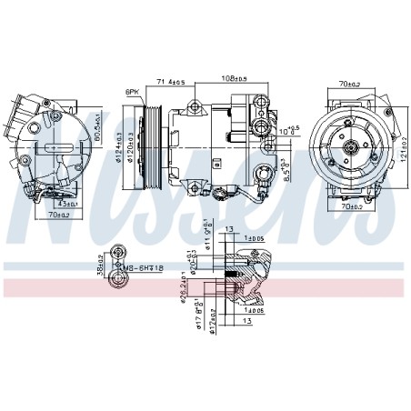 Compresseur De Clim Pour Opel Chevrolet Vauxhall 13250608 13271268 13346489