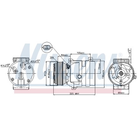 Compresseur De Clim Pour Renault Opel Nissan Vauxhall 4417713 4422137 4418575