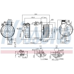 Compresseur De Clim Pour BMW Série 3 E46 X3 Z4 64529145353 64529158038
