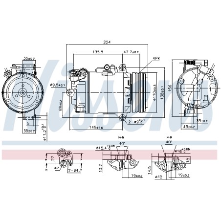 Compresseur De Clim Pour BMW Série 3 E46 X3 Z4 64529145353 64529158038