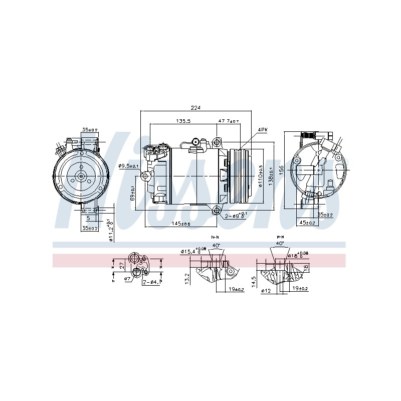 Compresseur De Clim Pour BMW Série 3 E46 X3 Z4 64529145353 64529158038