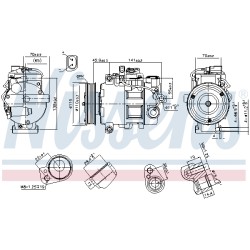 Compresseur De Clim Pour Audi A4 A5 A6 A7 Q5 4F0260805AJ 4G0260805B 8E0260805AS