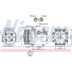 Compresseur De Clim Pour Ford Fiesta VI Mazda 2 8V5119D629DF 8V5119D629DG