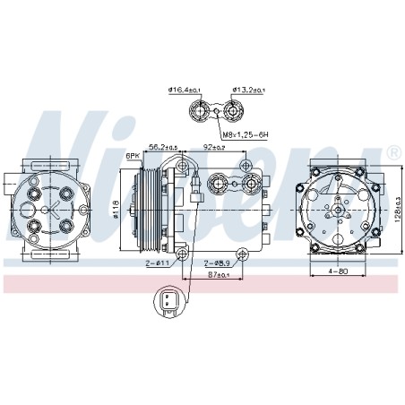 Compresseur De Clim Pour Ford Fiesta VI Mazda 2 8V5119D629DF 8V5119D629DG