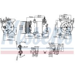Compresseur De Clim Pour Ford Galaxy Mondeo IV S-Max Land Rover Freelander 2 Van
