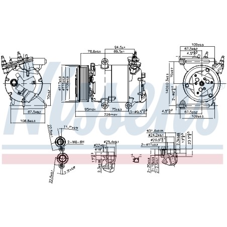 Compresseur De Clim Pour Ford Galaxy Mondeo IV S-Max Land Rover Freelander 2 Van