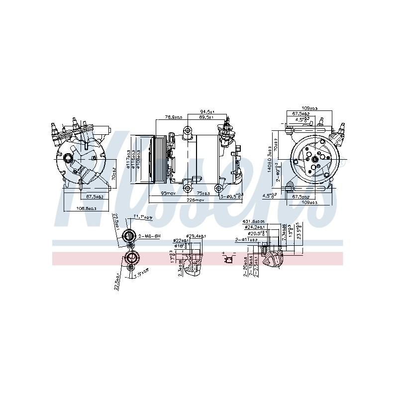 Compresseur De Clim Pour Ford Galaxy Mondeo IV S-Max Land Rover Freelander 2 Van