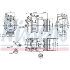 Compresseur De Clim Pour BMW Série 5 F07 F10 F11 64526987890 64529196889