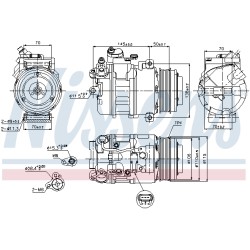 Compresseur De Clim Pour BMW Série 5 F07 F10 F11 64526987890 64529196889
