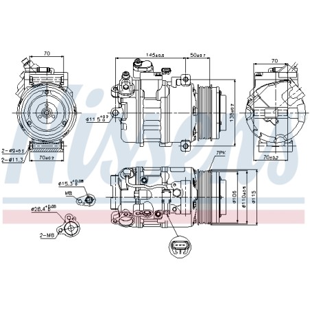 Compresseur De Clim Pour BMW Série 5 F07 F10 F11 64526987890 64529196889