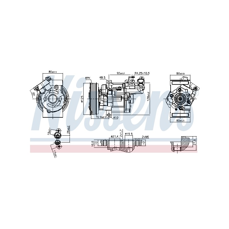 Compresseur De Clim Pour Renault Dacia Nissan 8201025121 926003VC6B 926001686R