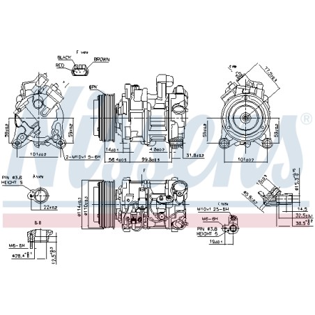 Compresseur De Clim Pour BMW 7 F01, F02, F03, F04 X1 X5 X6 Z4 64529399059