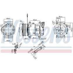 Compresseur De Clim Pour Renault Clio II 6000073500 7711134208 8200509189