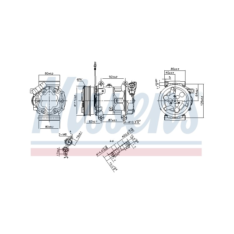 Compresseur De Clim Pour Renault Clio II 6000073500 7711134208 8200509189