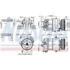 Compresseur De Clim Pour Peugeot Ford Citroën 1607142080 1735914 9676552680
