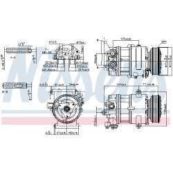 Compresseur De Clim Pour Peugeot Ford Citroën 1607142080 1735914 9676552680