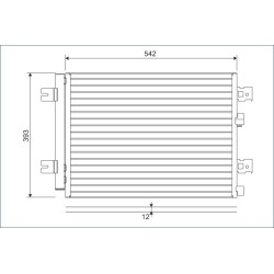 Condenseur de Clim Pour Renault Duster Logan Express I Sandero Dacia MCV Duster