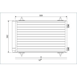 Condenseur de Clim Pour Peugeot Fiat Toyota Citroën 6455-EN 1400836980 6455-ES