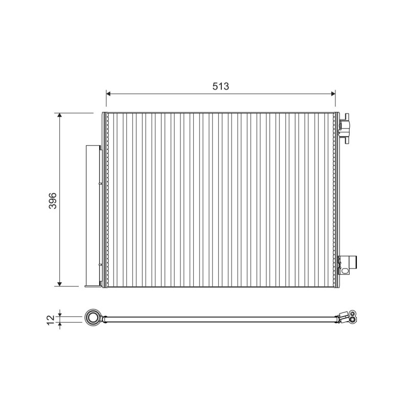 Condenseur de Clim Pour Renault Logan II Sandero Thalia III Twingo Dacia