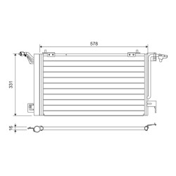 Condenseur de Clim Pour Peugeot 306 Boxer Partner Citroën Berlingo Xsara ZX