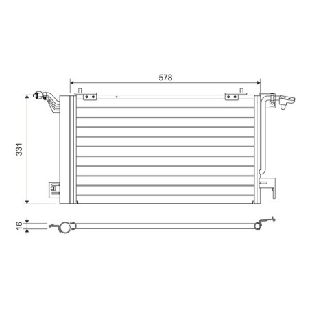 Condenseur de Clim Pour Peugeot 306 Boxer Partner Citroën Berlingo Xsara ZX