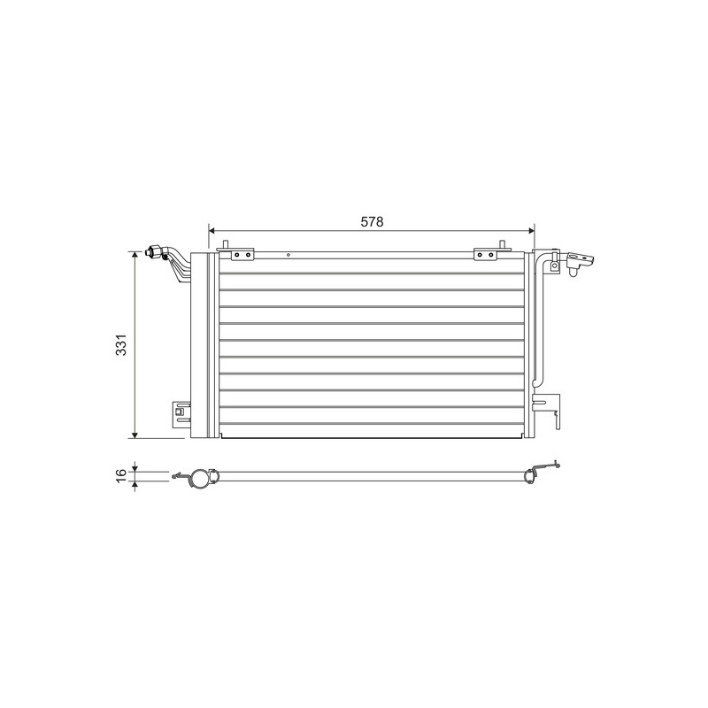 Condenseur de Clim Pour Peugeot 306 Boxer Partner Citroën Berlingo Xsara ZX