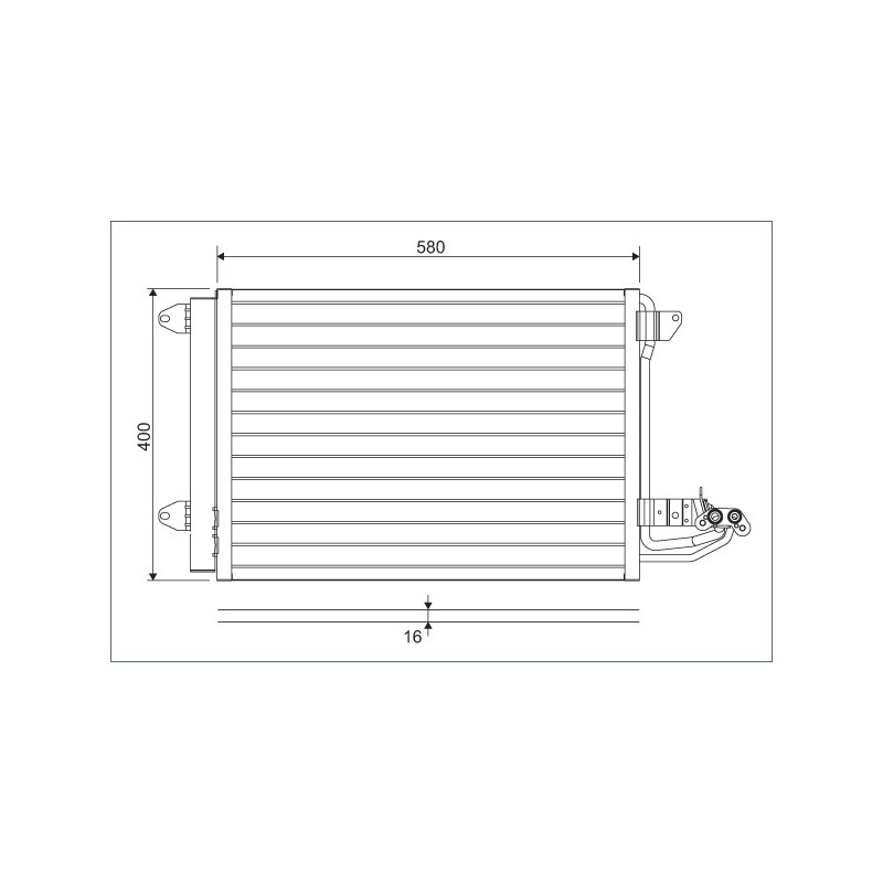Condenseur de Clim Pour VW Audi Seat Skoda 1K0820411N 1K0820411AK 1K0820411P