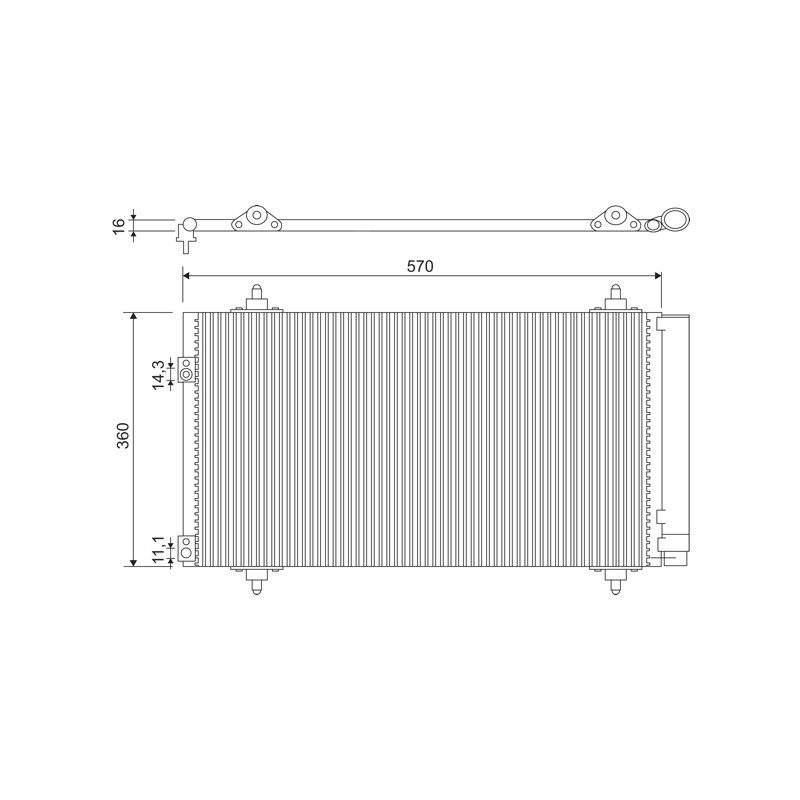 Condenseur de Clim Pour Peugeot Citroën DS 6455CX 6455-EW 1610161980 6455EV
