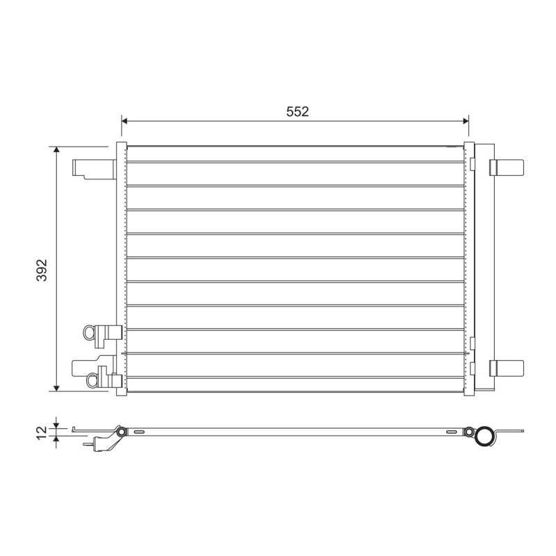 Condenseur de Clim Pour VW Audi Seat Skoda 5Q0816411BC 5Q0816411BL 5WA816411A