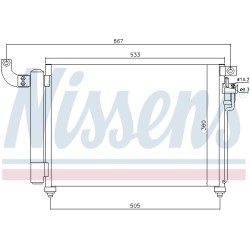 Condenseur de Clim Pour Kia RIO II 97606-1G300