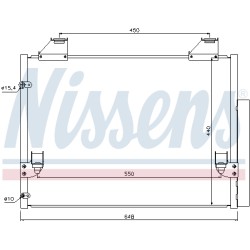 Condenseur de Clim Pour Toyota Hilux VII 88460-0K080 884600K120