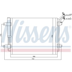 Condenseur de Clim Pour VW Tiguan 5N0.820.411C 5N0.820.411D 5N0.820.411E