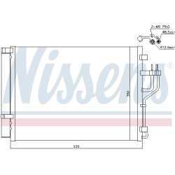 Condenseur de Clim Pour Hyundai ix35 Van Kia Carens IV Van Sportage
