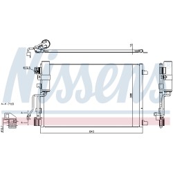 Condenseur de Clim Pour Nissan Qashqai +2 I Van 92100JD50A